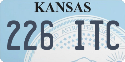 KS license plate 226ITC
