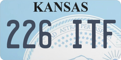 KS license plate 226ITF