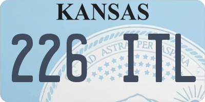 KS license plate 226ITL