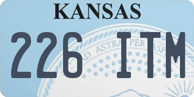 KS license plate 226ITM