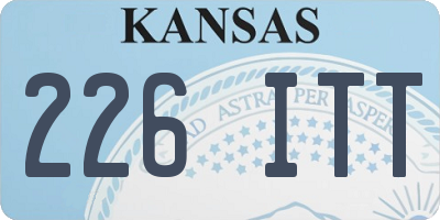 KS license plate 226ITT