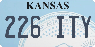 KS license plate 226ITY