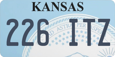 KS license plate 226ITZ