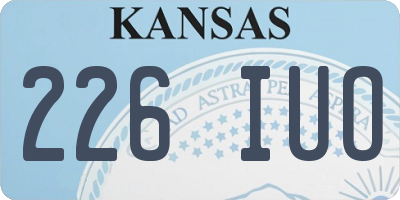 KS license plate 226IUO