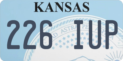 KS license plate 226IUP