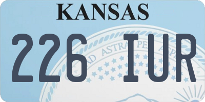KS license plate 226IUR