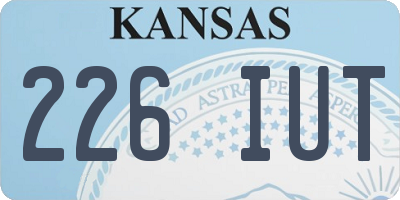KS license plate 226IUT