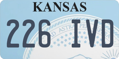 KS license plate 226IVD