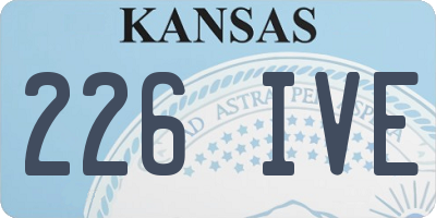 KS license plate 226IVE