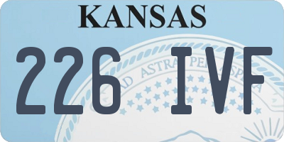KS license plate 226IVF