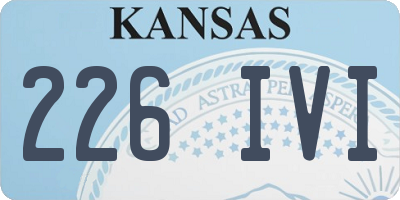 KS license plate 226IVI