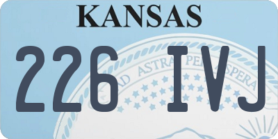 KS license plate 226IVJ