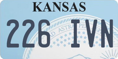 KS license plate 226IVN