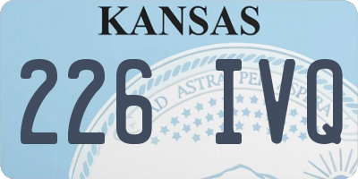KS license plate 226IVQ