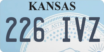 KS license plate 226IVZ