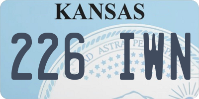 KS license plate 226IWN