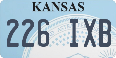 KS license plate 226IXB