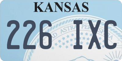 KS license plate 226IXC