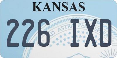 KS license plate 226IXD