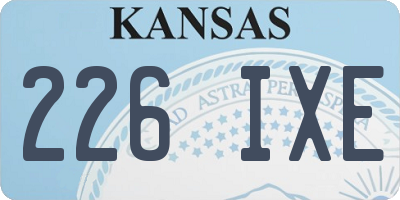 KS license plate 226IXE