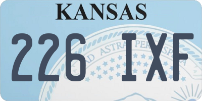 KS license plate 226IXF