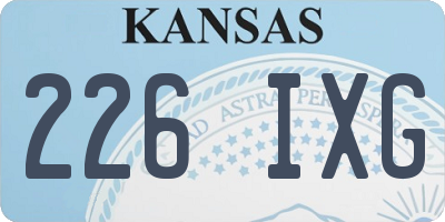 KS license plate 226IXG