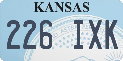 KS license plate 226IXK