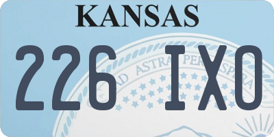 KS license plate 226IXO