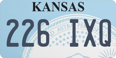 KS license plate 226IXQ