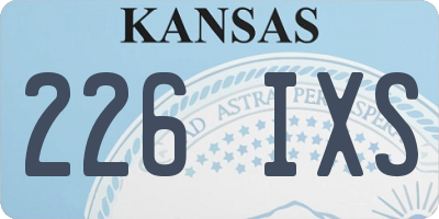 KS license plate 226IXS