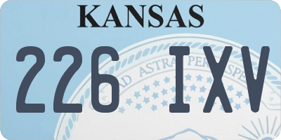 KS license plate 226IXV