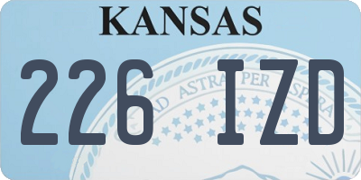 KS license plate 226IZD