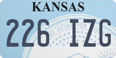 KS license plate 226IZG