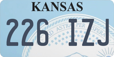 KS license plate 226IZJ