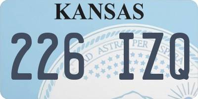 KS license plate 226IZQ