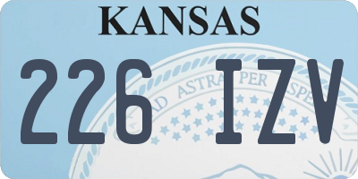 KS license plate 226IZV