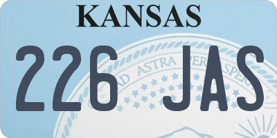 KS license plate 226JAS
