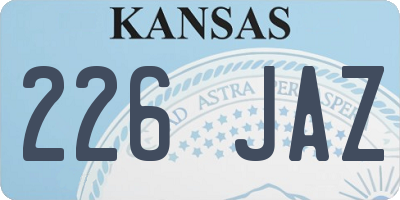 KS license plate 226JAZ