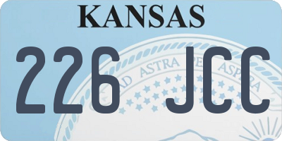 KS license plate 226JCC