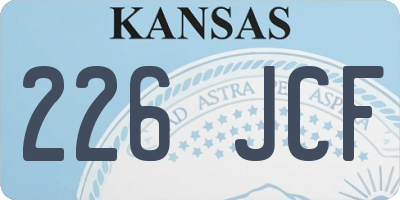 KS license plate 226JCF