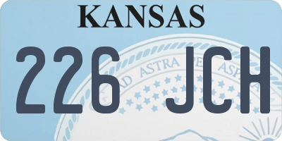 KS license plate 226JCH
