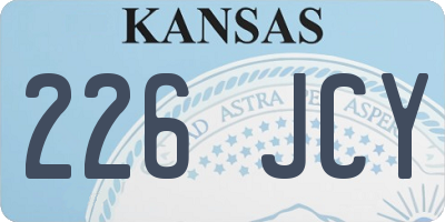 KS license plate 226JCY