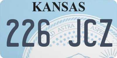 KS license plate 226JCZ