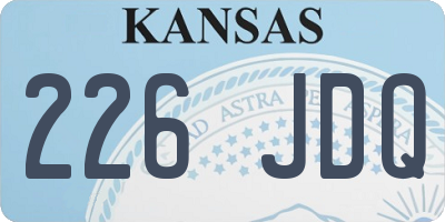 KS license plate 226JDQ
