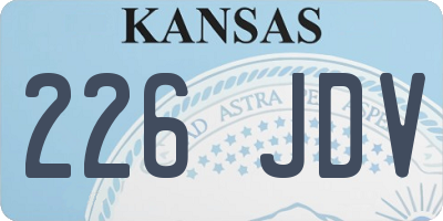 KS license plate 226JDV