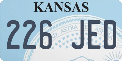 KS license plate 226JED