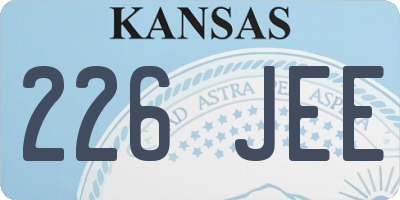 KS license plate 226JEE
