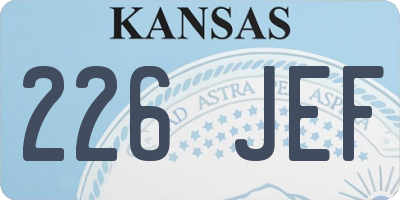 KS license plate 226JEF