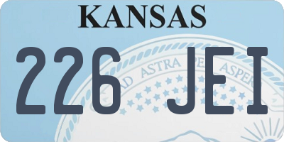 KS license plate 226JEI