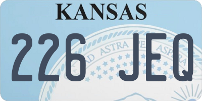 KS license plate 226JEQ